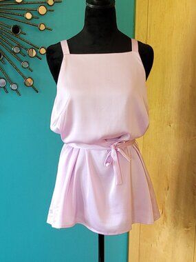 EUC! | Banana Republic Satin Apron-Front Tank Top | Orchid Pink | Size Medium